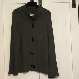 Talbots Gray Cardigan Sweater XL